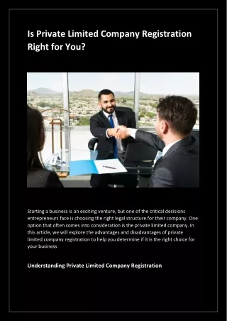 is private limited company registration right