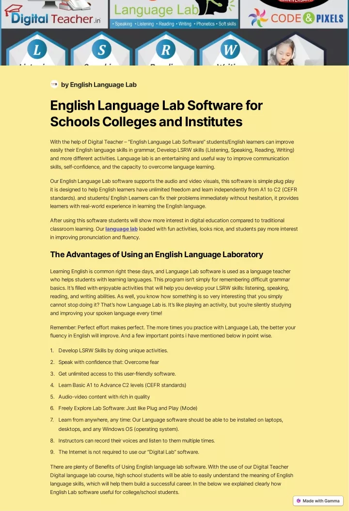 by english language lab