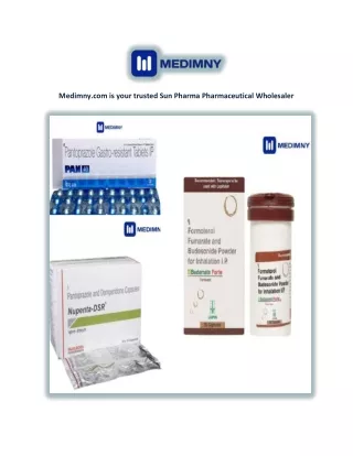 Medimny.com is your trusted Sun Pharma Pharmaceutical Wholesaler