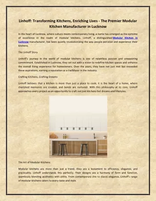 linhoff transforming kitchens enriching lives