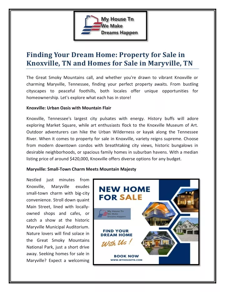 finding your dream home property for sale