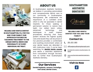 Southampton Aesthetic Dentistry Month 1