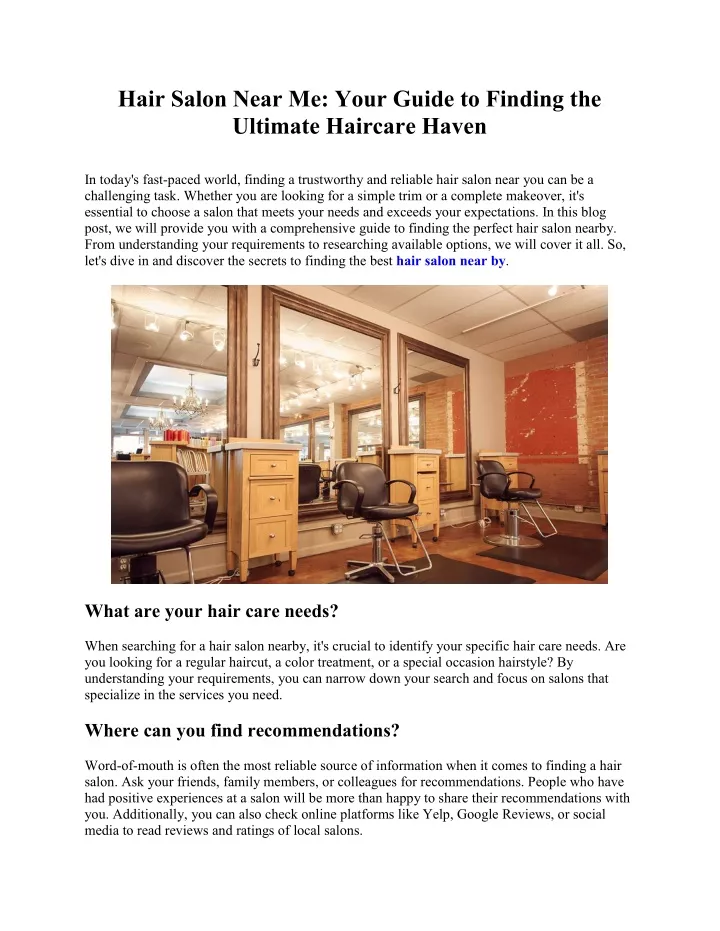 hair salon near me your guide to finding