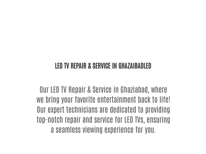 led tv repair service in ghazaibadled