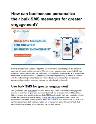 how can businesses personalize their bulk