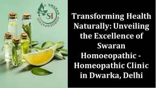 Swaran Homoeopathic Clinic in Dwarka, Delhi