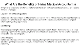 what are the benefits of hiring medical