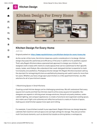 Kitchen Design For Every Home