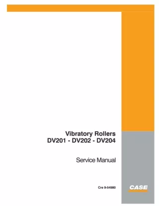CASE DV201 Vibratory Roller Service Repair Manual