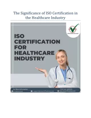 the significance of iso certification