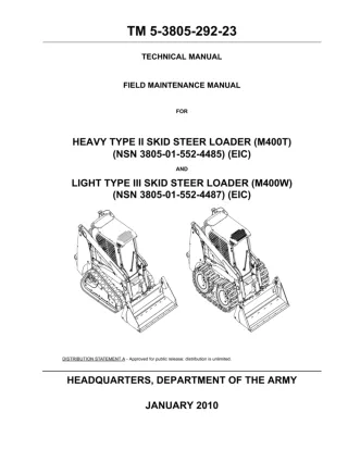CASE M400T Heavy Type II Skid Steer Loader Service Repair Manual