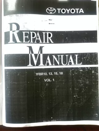 Toyota 7FBR10 Forklift Service Repair Manual