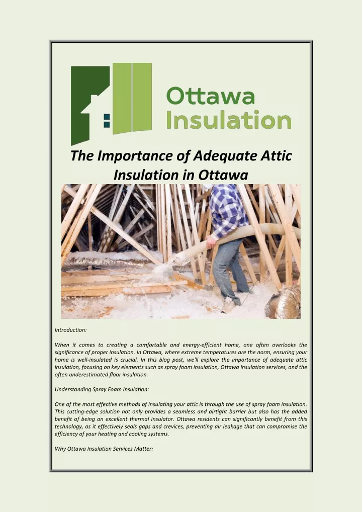 the importance of adequate attic insulation