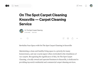 On The Spot Carpet Cleaning Knoxville - Carpet Cleaning Service.pdf