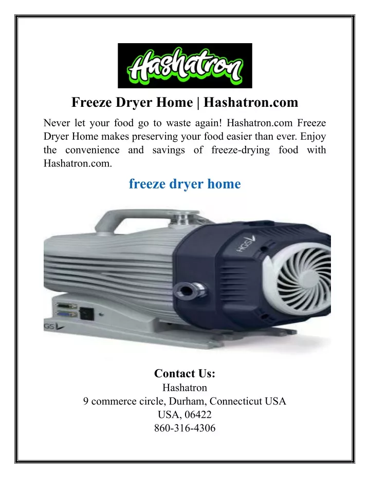 freeze dryer home hashatron com