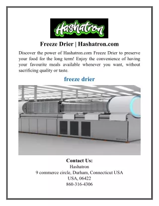 freeze drier hashatron com