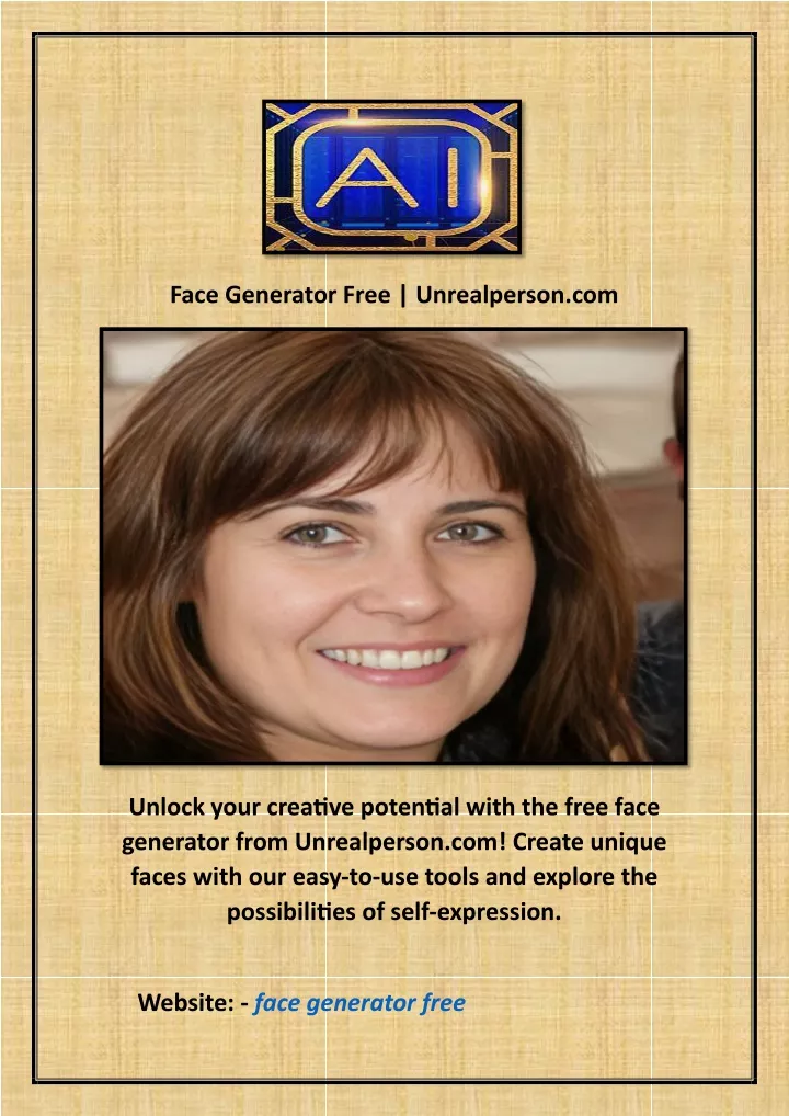 face generator free unrealperson com