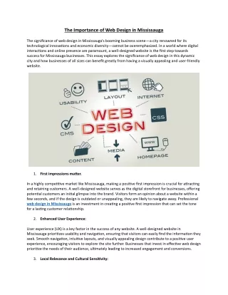 the importance of web design in mississauga