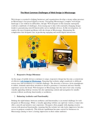 the most common challenges of web design