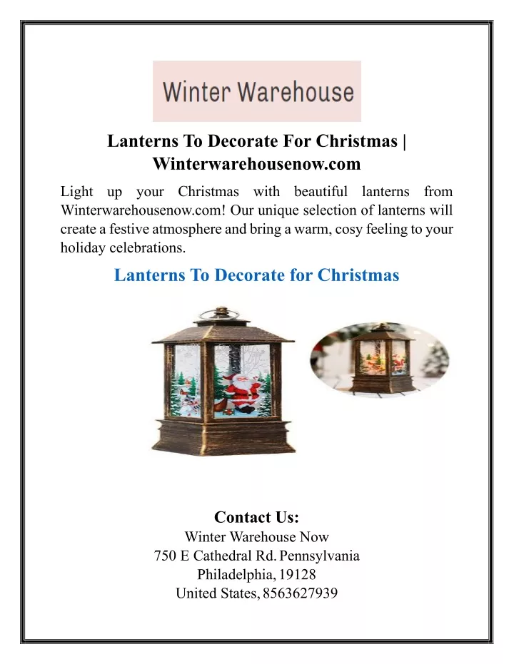 lanterns to decorate for christmas