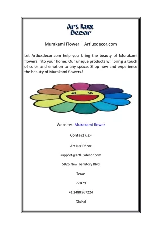 murakami flower artluxdecor com