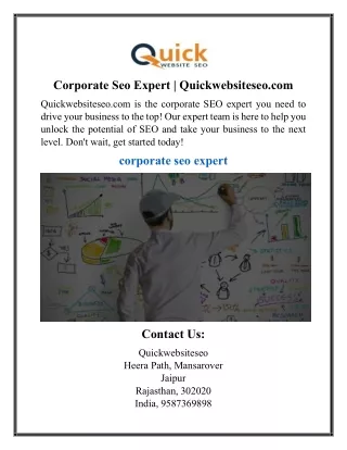 Corporate Seo Expert | Quickwebsiteseo.com
