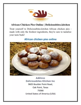 African Chicken Pies Online | Deliciousbites.kitchen