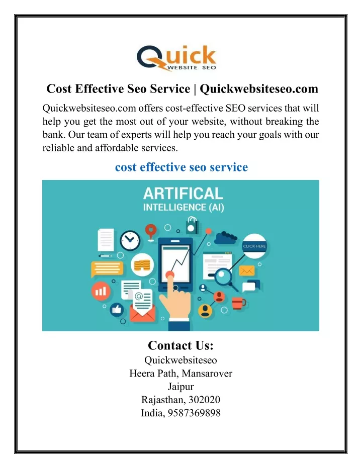 cost effective seo service quickwebsiteseo com