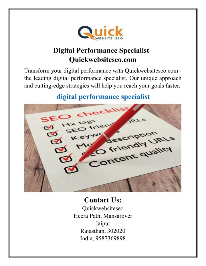 digital performance specialist quickwebsiteseo com
