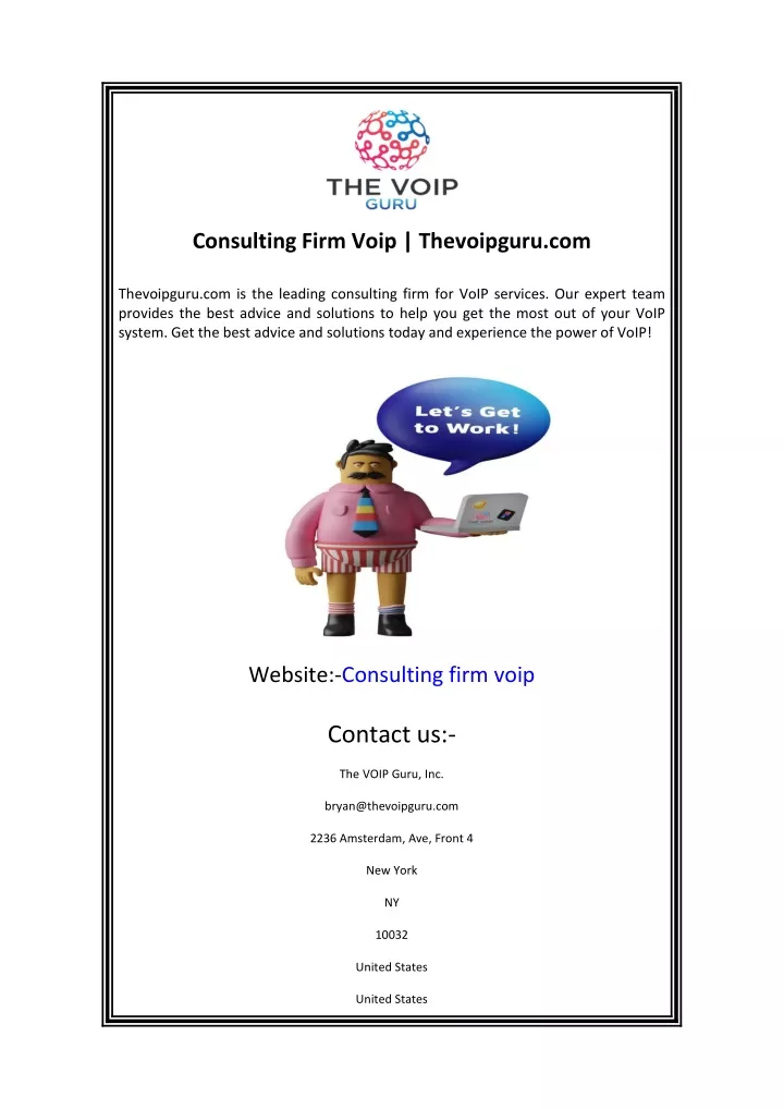 consulting firm voip thevoipguru com