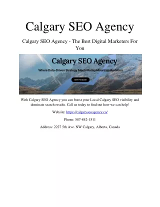 Calgary SEO Agency