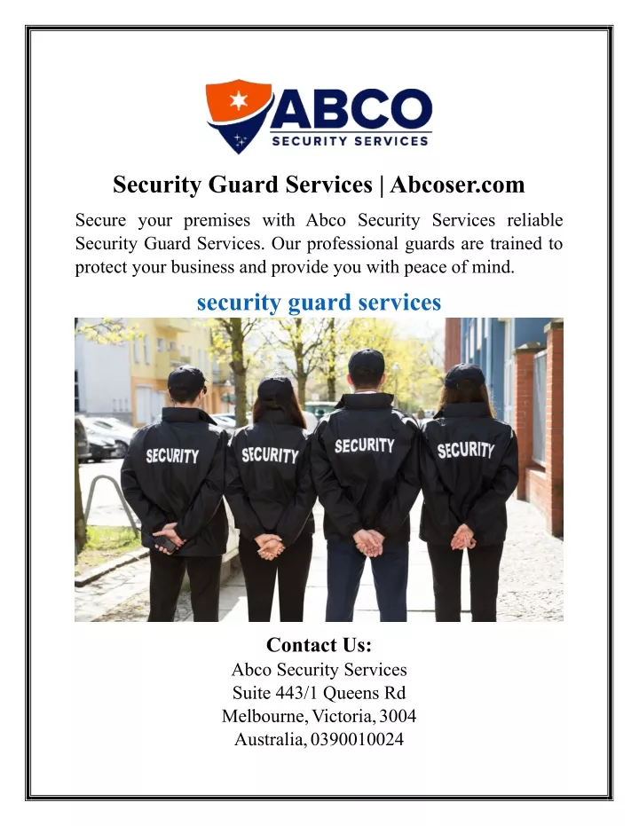 security guard services abcoser com