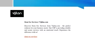 siem soc services vijilan com