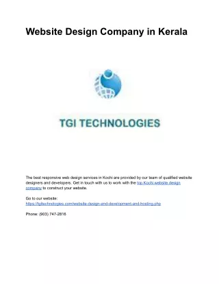 Website Design Company in Kerala