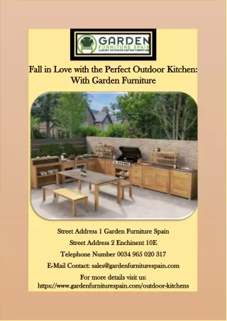 Fall in Love with the Perfect Outdoor Kitchen With Garden Furniture