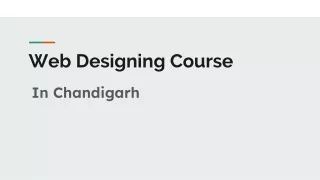 Web Designing Course