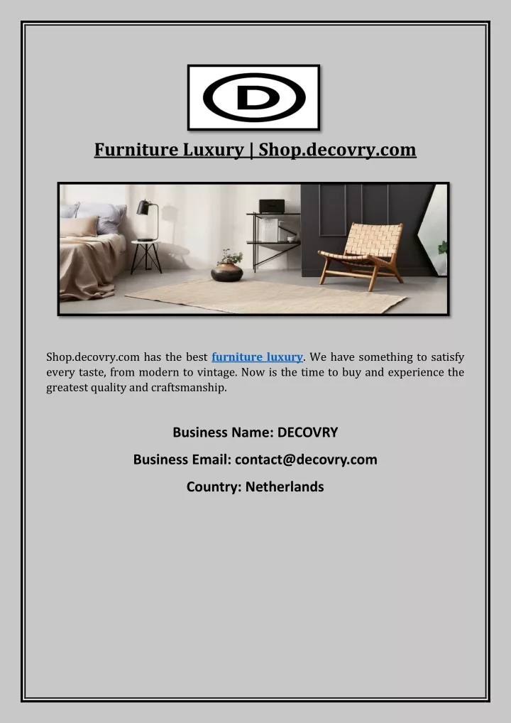 furniture luxury shop decovry com