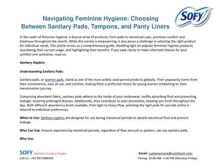 navigating feminine hygiene choosing between