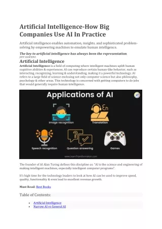artificial intelligence how big companies