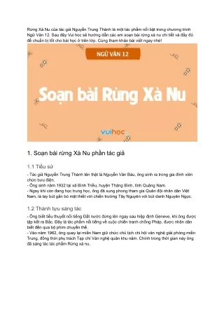 PDF - Soạn bài rừng Xà Nu chi tiết