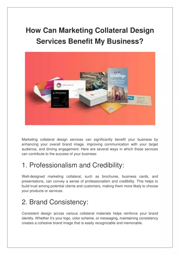 how can marketing collateral design services