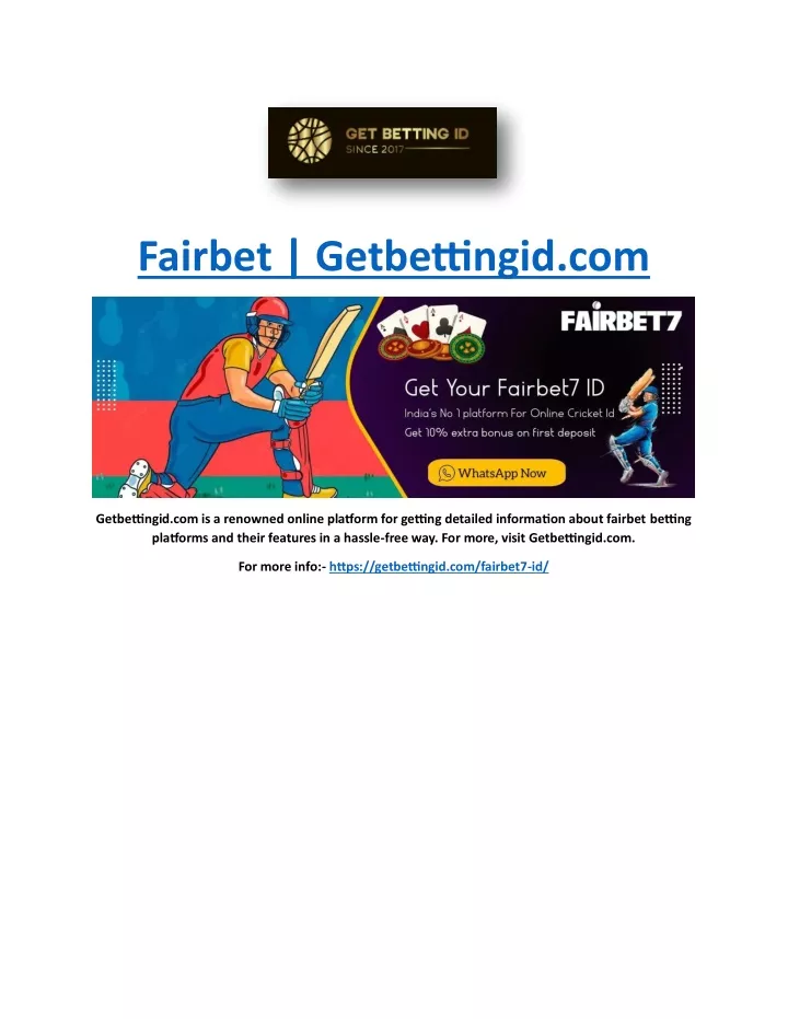 fairbet getbettingid com