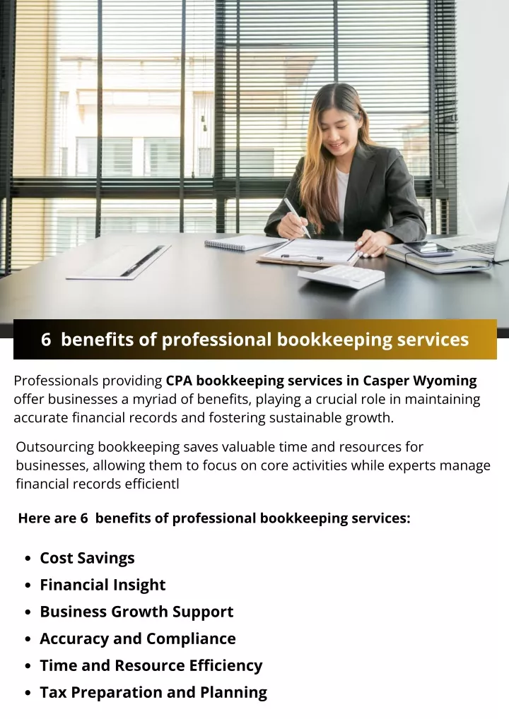 6 benefits of professional bookkeeping services