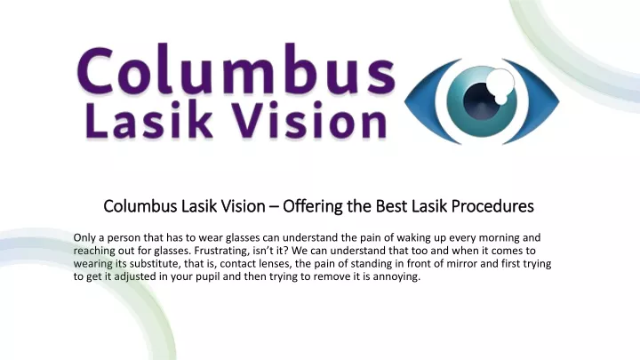 columbus lasik vision offering the best lasik procedures