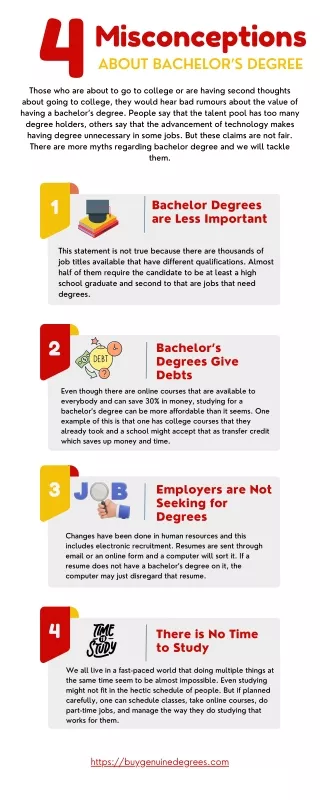 4 Misconceptions about Bachelor’s Degree