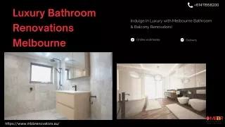 Luxury Bathroom Renovations Melbourne