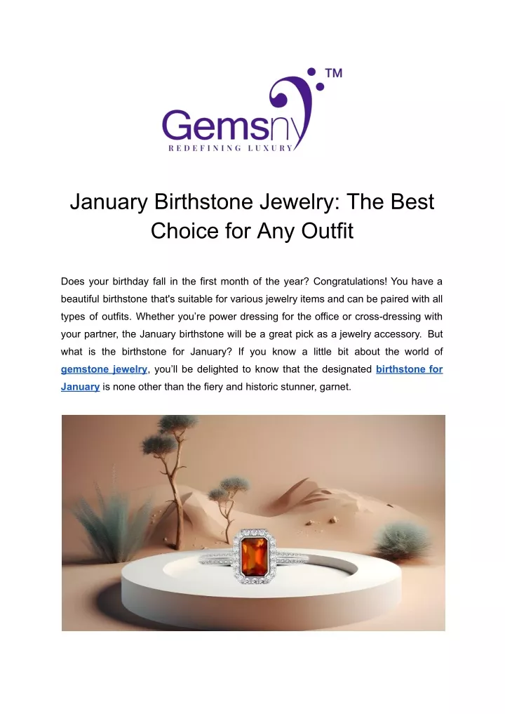 january birthstone jewelry the best choice