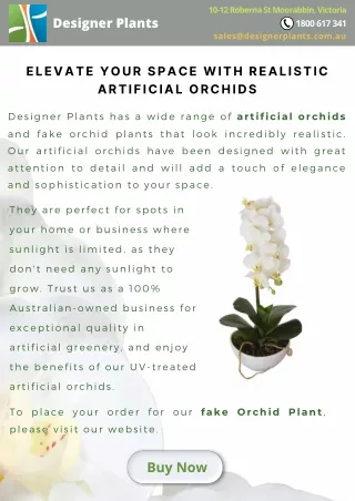 Elevate Your Space with Realistic Artificial Orchids
