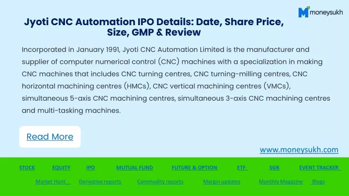 jyoti cnc automation ipo details date share price size gmp review