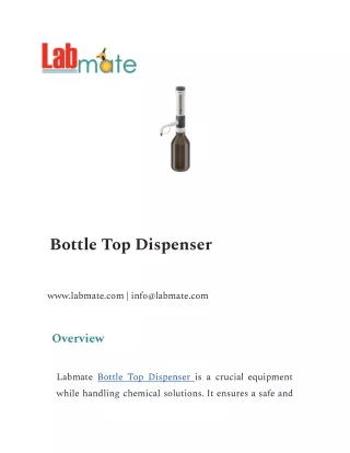 bottle top dispenser